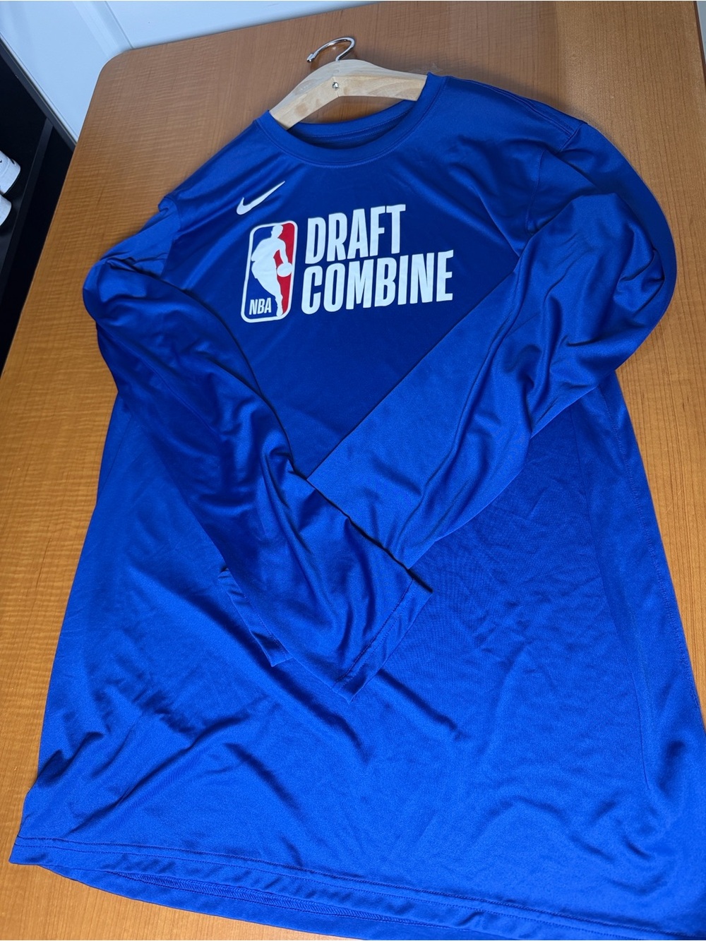 Nike Royal Blue NBA Draft Combine Long Sleeve Tee